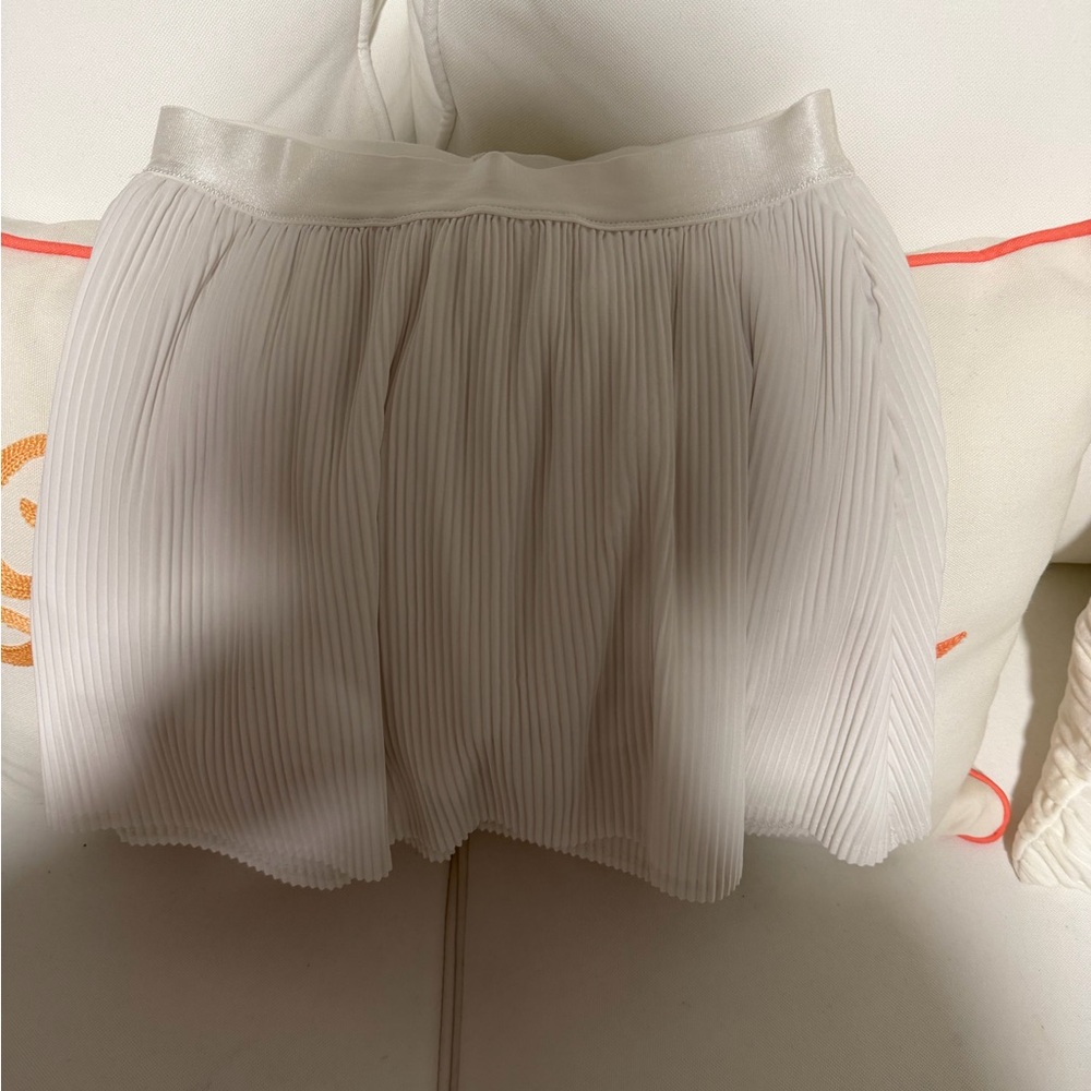 White Pleated Athletic Skort